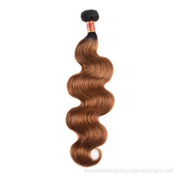Huashuo Highest Discounts 100% Human Hair Tangle Free Body Wave Drop Ship T1B/30 Color Brazilian Hair In Namibia
